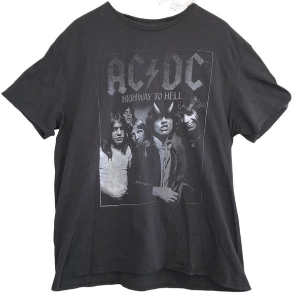 AC/DC, “Highway to Hell”, Men’s Band TShirt, Black/White, Extra Large - Picture 1 of 6